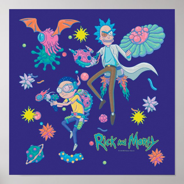 RICK AND MORTY™ | Among Infected Cells Pattern Poster (Front)