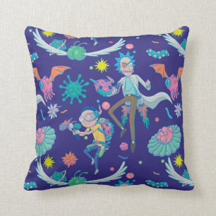 RICK AND MORTY™   Among Infected Cells Pattern Throw Pillow