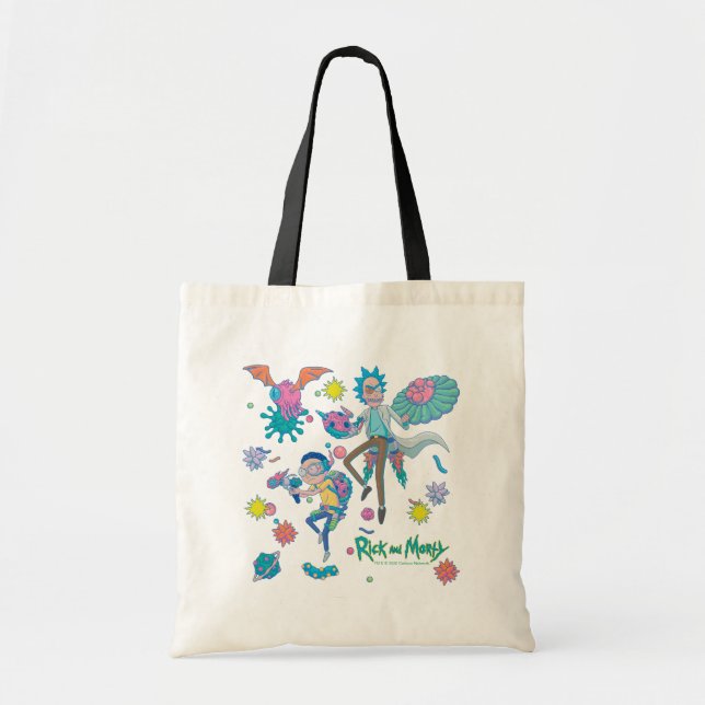 RICK AND MORTY™ | Among Infected Cells Pattern Tote Bag (Front)