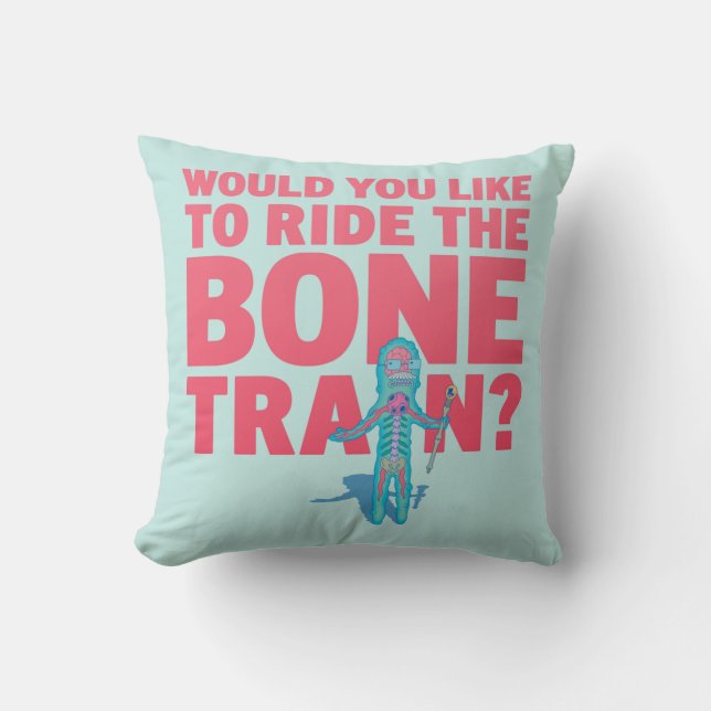 RICK AND MORTY™ | Anatomy Park - Bone Train Throw Pillow (Front)