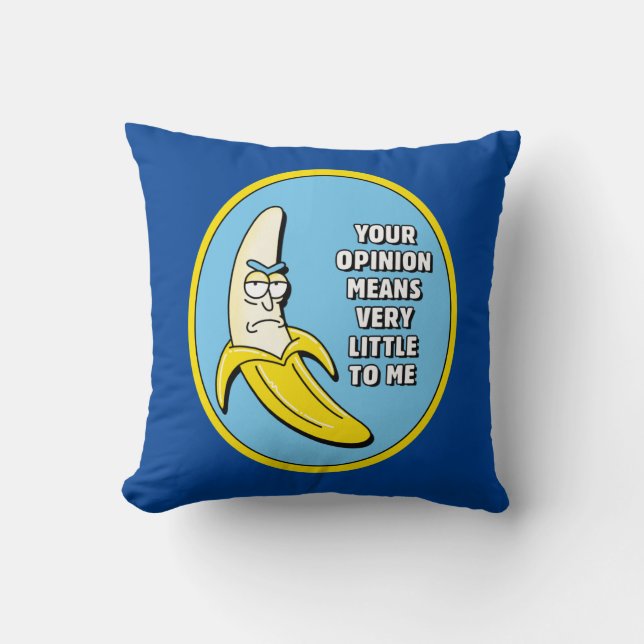 RICK AND MORTY™ | Banana Rick Badge Throw Pillow (Front)