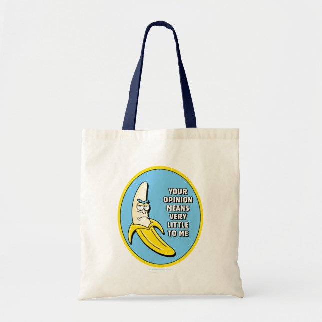 RICK AND MORTY™ | Banana Rick Badge Tote Bag (Front)