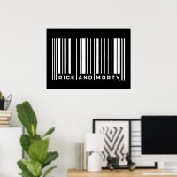 Rick and Morty Bar Code Graphic