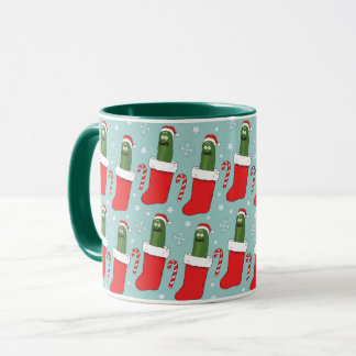Rick and Morty | Christmas Pickle Rick Pattern Mug