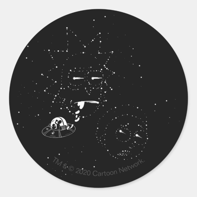 RICK AND MORTY™ | Constellations Classic Round Sticker (Front)