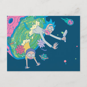 RICK AND MORTY™   Falling From Infected Portal Invitation Postcard