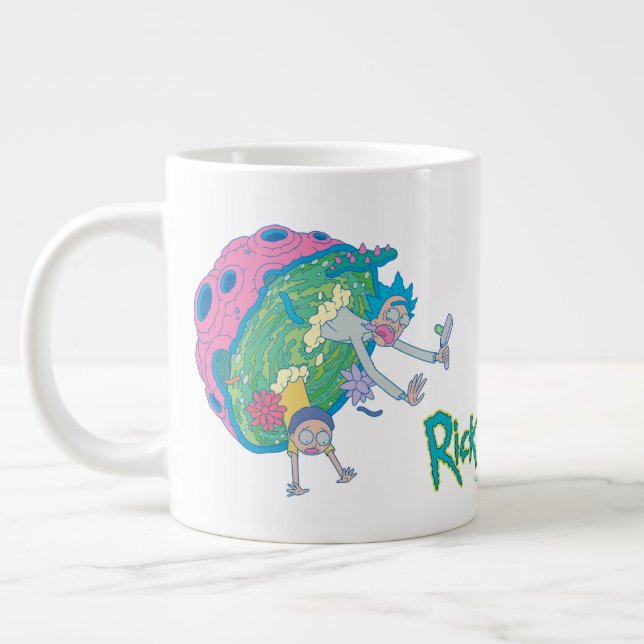 RICK AND MORTY™ | Falling From Infected Portal Large Coffee Mug (Left)
