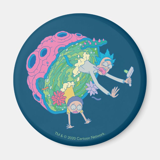 RICK AND MORTY™ | Falling From Infected Portal Magnet (Front)