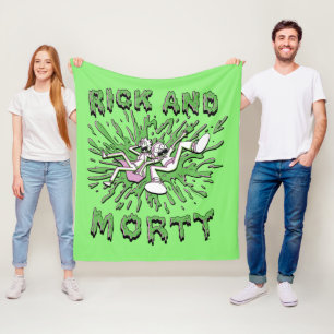 RICK AND MORTY™   Falling Into Acid Vat Fleece Blanket