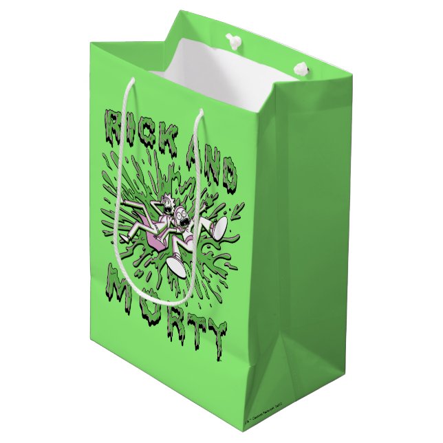 RICK AND MORTY™ | Falling Into Acid Vat Medium Gift Bag (Front Angled)