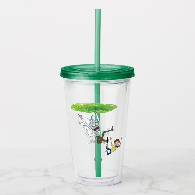 RICK AND MORTY™ | Falling Out Of Portal Acrylic Tumbler (Front)