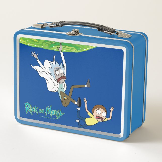 RICK AND MORTY™ | Falling Out Of Portal Metal Lunch Box (Front)