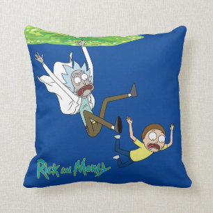 RICK AND MORTY™ Falling Out Of Portal Throw Pillow
