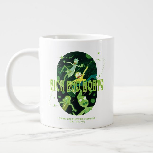 Rick and Morty Falling Quote Badge Large Coffee Mug (Left)