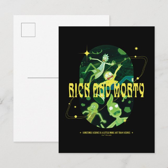 Rick and Morty Falling Quote Badge Postcard (Front/Back)
