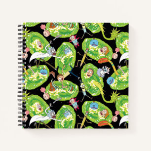 RICK AND MORTY™   Falling Through Portals Pattern Notebook