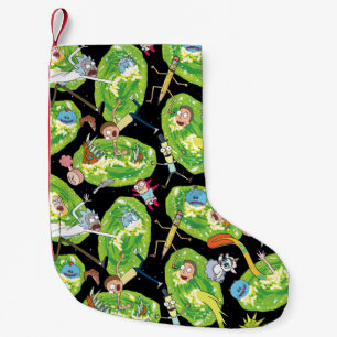 RICK AND MORTY™ Falling Through Portals Pattern Small Christmas Stocking