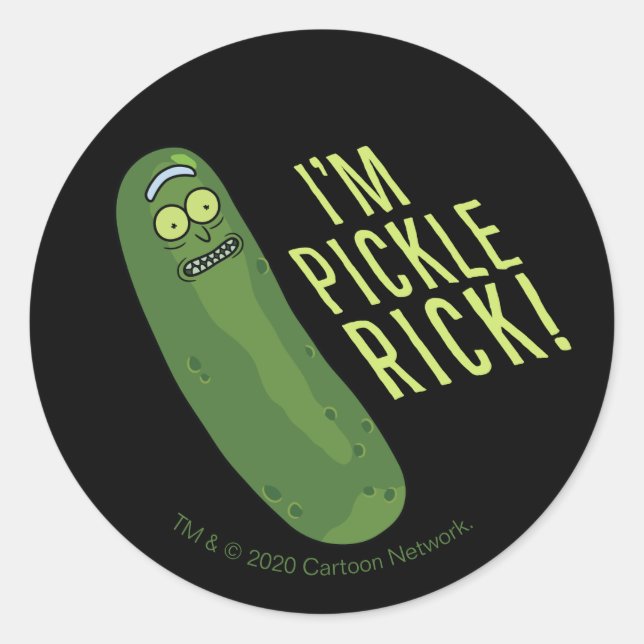 RICK AND MORTY™ | Flip The Pickle Classic Round Sticker (Front)