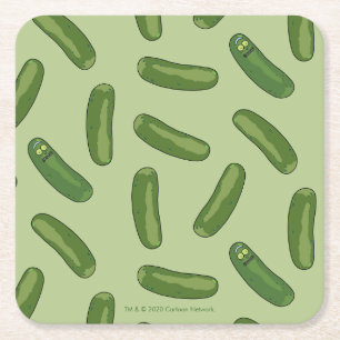 RICK AND MORTY™ Flip The Pickle Square Paper Coaster