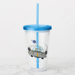 RICK AND MORTY™ Flying Off In Space Ship Acrylic Tumbler