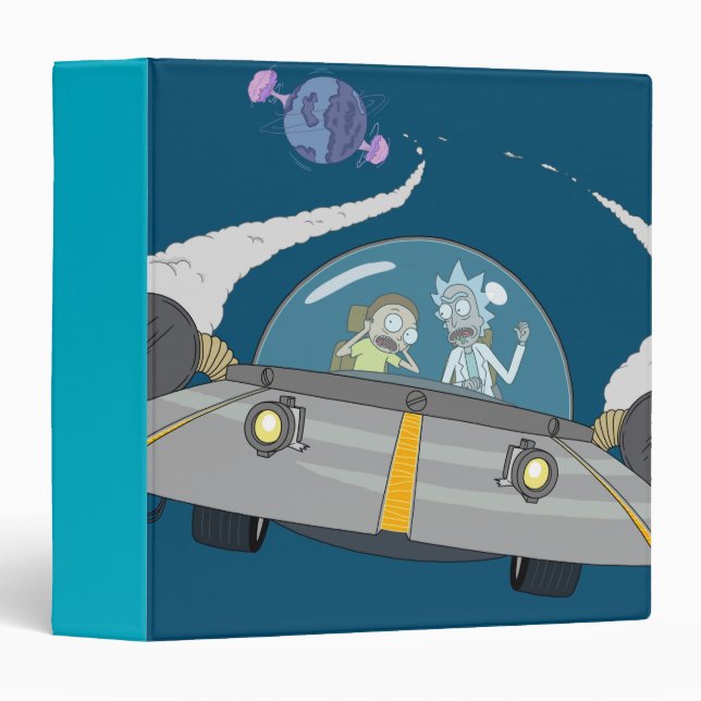 RICK AND MORTY™ | Flying Off In Space Ship Binder (Front/Spine)