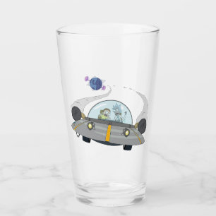 RICK AND MORTY™ Flying Off In Space Ship Glass