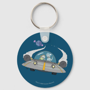 RICK AND MORTY™   Flying Off In Space Ship Keychain