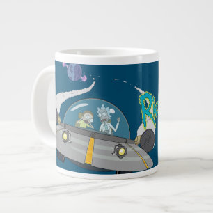 RICK AND MORTY™   Flying Off In Space Ship Large Coffee Mug