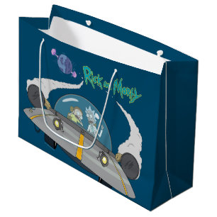 RICK AND MORTY™   Flying Off In Space Ship Large Gift Bag