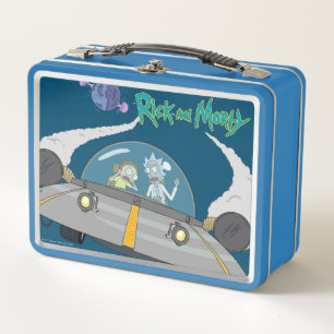 RICK AND MORTY™   Flying Off In Space Ship Metal Lunch Box