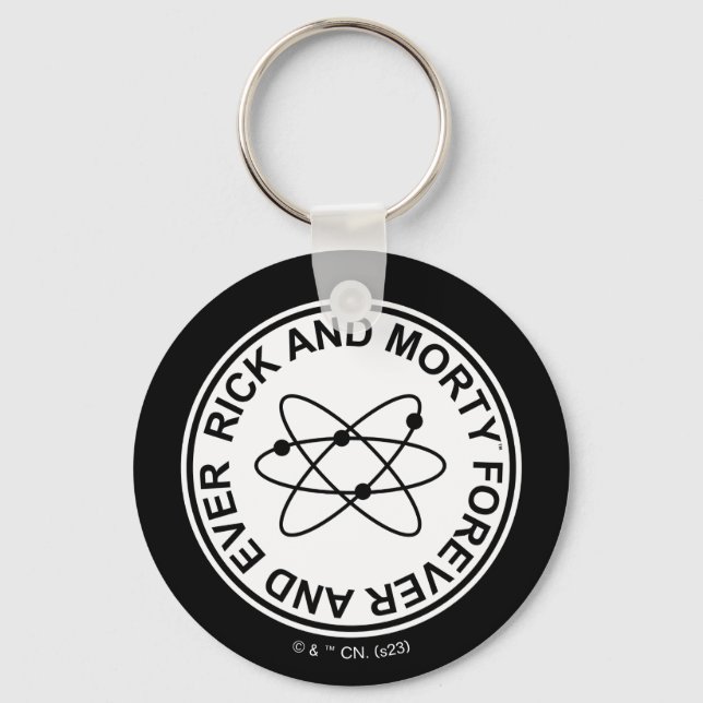 Rick and Morty Forever and Ever Atomic Badge Keychain (Front)