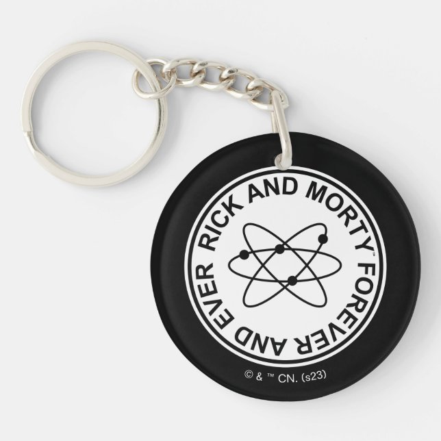 Rick and Morty Forever and Ever Atomic Badge Keychain (Front)