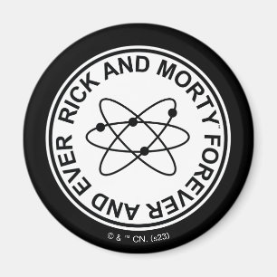 Rick and Morty Forever and Ever Atomic Badge Magnet