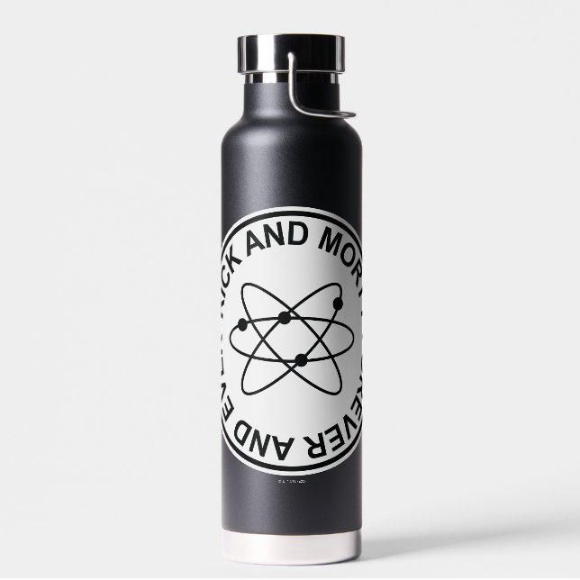 Rick and Morty Forever and Ever Atomic Badge Water Bottle (Left)