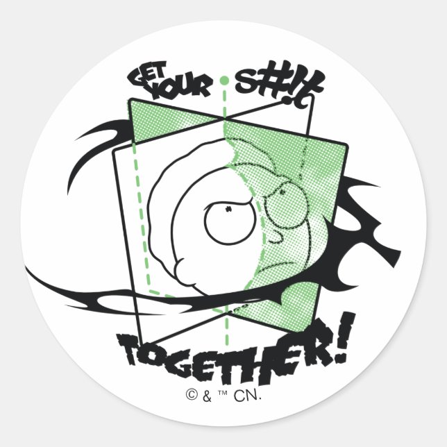 RICK AND MORTY™ | Get Your S#!t Together! Classic Round Sticker (Front)