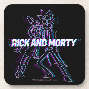 RICK AND MORTY™   Glitched Rick And Morty Coaster
