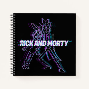RICK AND MORTY™   Glitched Rick And Morty Notebook