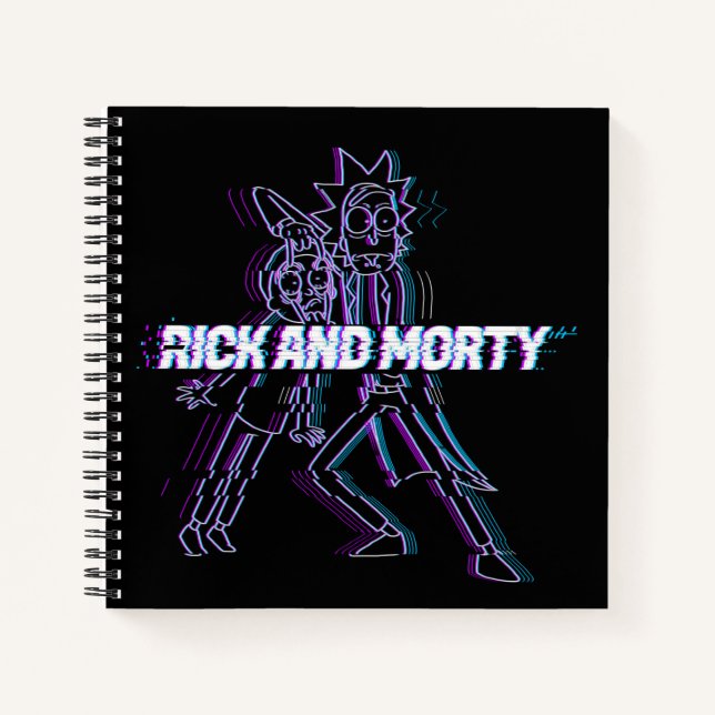RICK AND MORTY™ | Glitched Rick And Morty Notebook (Front)