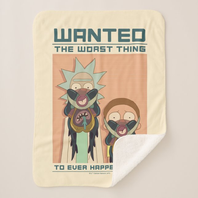 RICK AND MORTY™ | Glorzo Wanted Poster Sherpa Blanket (Front)