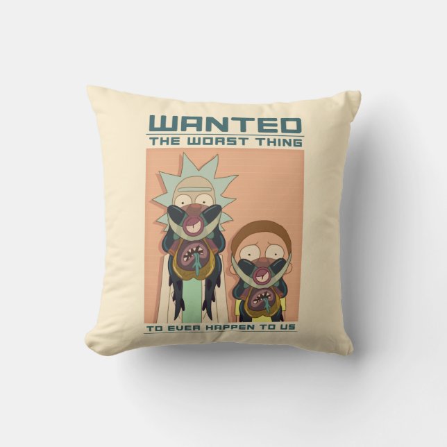 RICK AND MORTY™ | Glorzo Wanted Poster Throw Pillow (Front)