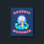 RICK AND MORTY™ | Goodbye Moonmen Canvas Print<br><div class="desc">In this stylized graphic Morty is a moon vomitting a rainbow into sun clouds,  featuring the title of the song "Goodbye Moonmen",  sung by his friend Fart.</div>