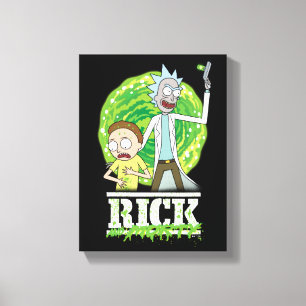 RICK AND MORTY™   Green Splash Canvas Print