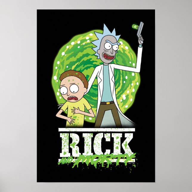 RICK AND MORTY™ | Green Splash Poster (Front)
