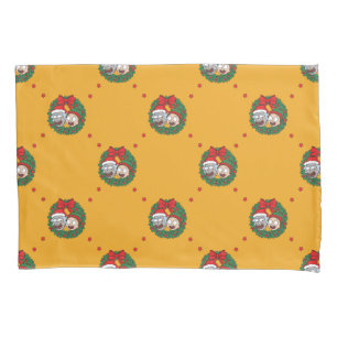 Rick and Morty   Holiday Wreath Pattern Pillowcase