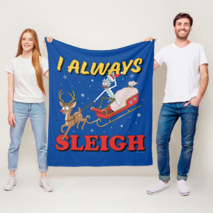 Rick and Morty   I Always Sleigh Fleece Blanket