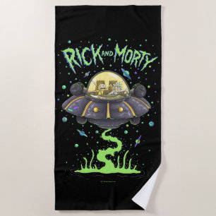 RICK AND MORTY™ Illustrated Space Flight Graphic Beach Towel