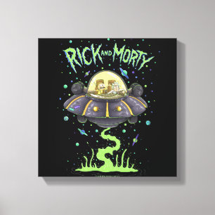 RICK AND MORTY™   Illustrated Space Flight Graphic Canvas Print