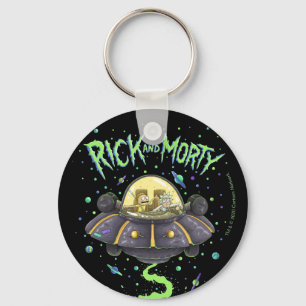 RICK AND MORTY™   Illustrated Space Flight Graphic Keychain