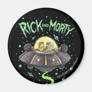 RICK AND MORTY™   Illustrated Space Flight Graphic Magnet