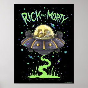 RICK AND MORTY™ Illustrated Space Flight Graphic Poster